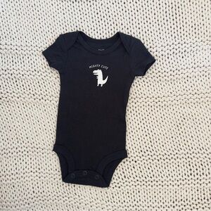 NWOT Carter's Dinosaur Black Baby Newborn Onesie Bodysuit